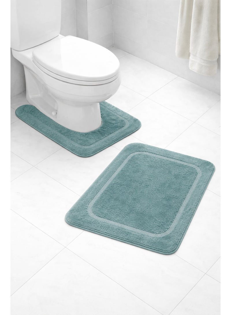 EBREEZZ Luxury 2-Piece Bathroom Mat Set – Ultra Soft & Thick Non-Slip Bath Rugs – Super Absorbent & Machine Washable (Rectangle + U-Shape) - Image 2